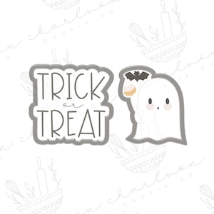 Trick or treat and ghost 2pc cookie cutters set