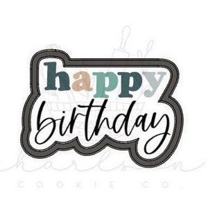 Happy birthday no. 1 cookie cutter