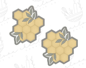 Cortador de galletas de panal floral