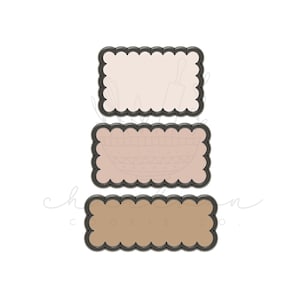 Scalloped rectangle cookie cutter