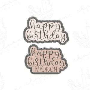 Happy birthday no. 2 cookie cutter