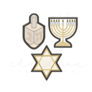 Hanukkah cookie cutters / Star of David / Menorah / Dreidel