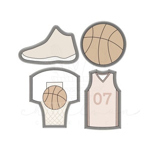 Basketball cookie cutter