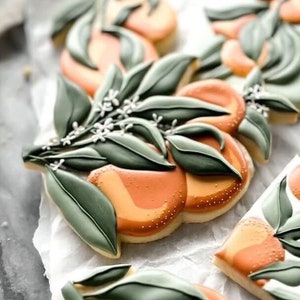 Orangenzweig No. 4 Ausstechformen (Leinen & Grau)