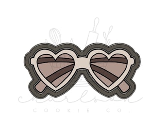 Heart sunglasses cookie cutter