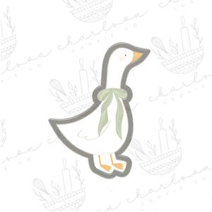Goose with bow cookie cutter