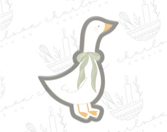 Goose with bow cookie cutter