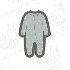 Baby footed outfit cookie cutter