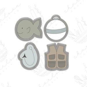 Fishing theme cookie cutters