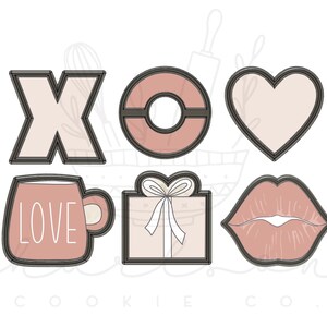 Valentine’s Day Set B cookie cutters set