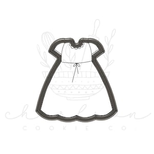 Baptism dress cookie cutter