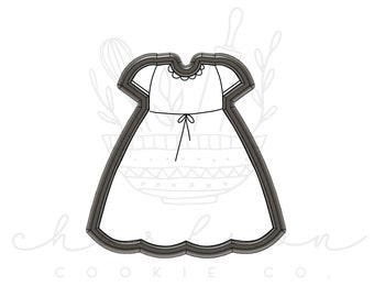 Baptism dress cookie cutter