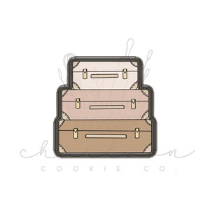 Stacked suitcases luggage cookie cutter