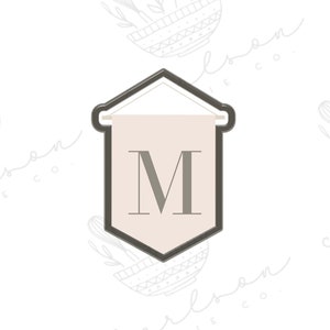 Hanging banner cookie cutter
