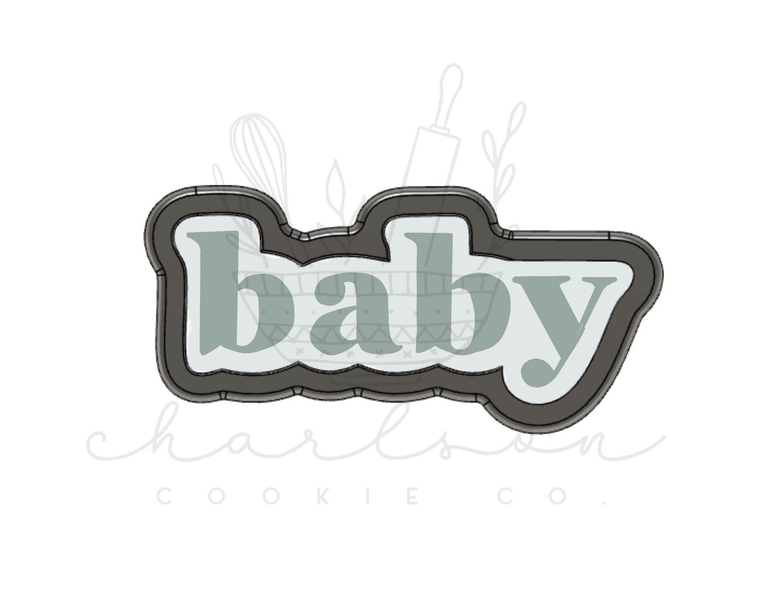 Baby Word Cookie Cutter Etsy