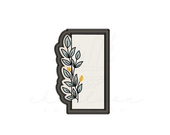 Rectangle with greenery plaque no. 2 cookie cutter