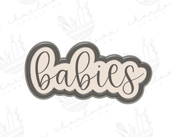 Cortador de galletas con palabras de bebés