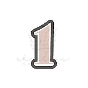 Number 1 (original) cookie cutter