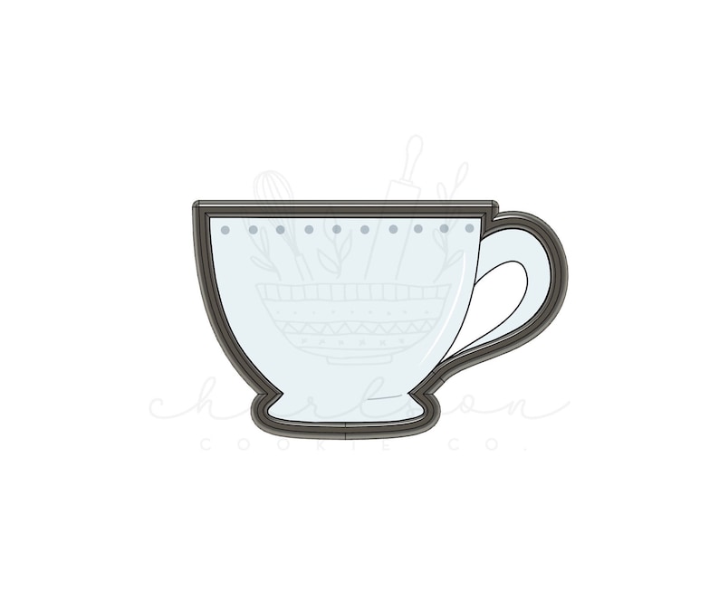 Tea Cup Cookie Cutter Etsy