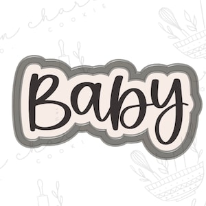 Cortador de galletas con la palabra bebé nº 4