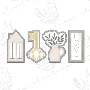 House warming 4&quot; cookie cutters set