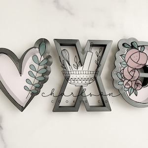 Valentine’s Day HEART X O cookie cutters