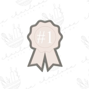 Award ribbon cookie cutter