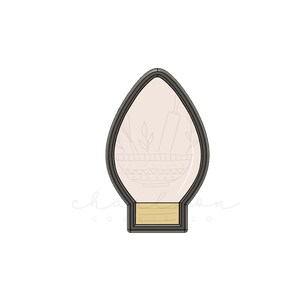 Light bulb cookie cutter