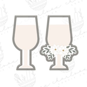 Wine glass cookie cutter