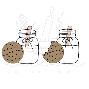 Milk and Cookies cookie cutter