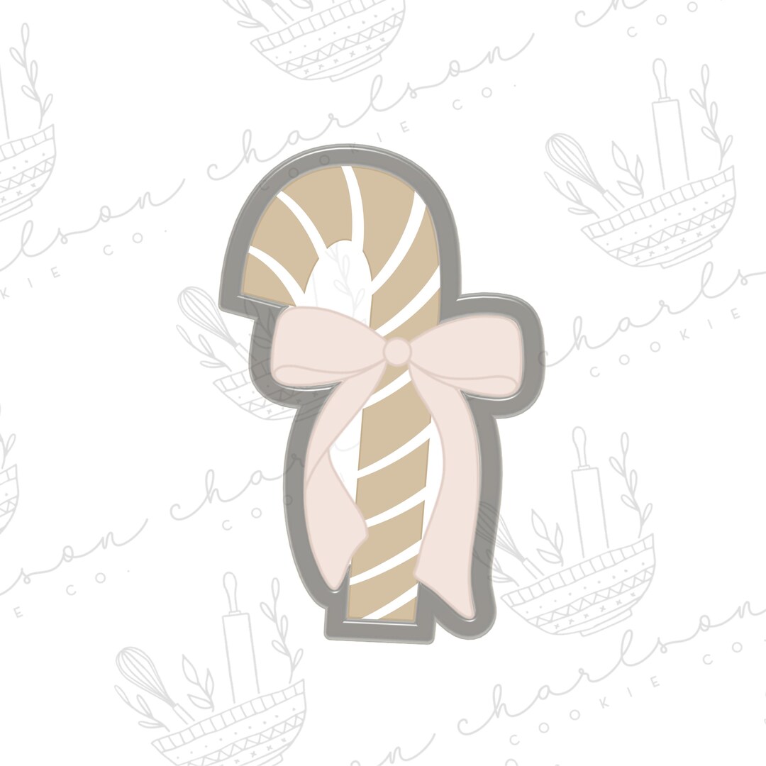 Candy Cane With Bow No. 2 Cookie Cutter - Etsy