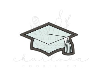 Graduation cap cookie cutter