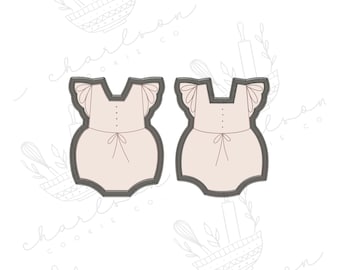 Baby ruffle outfit no. 1 cookie cutter