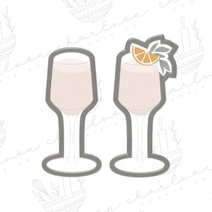Cocktail glass no. 2 cookie cutter (inbloomsweets)