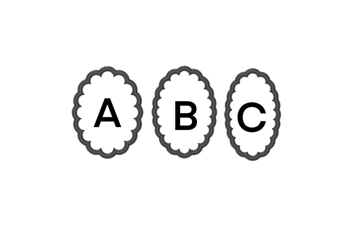 Scalloped Oval Cookie Cutter Etsy