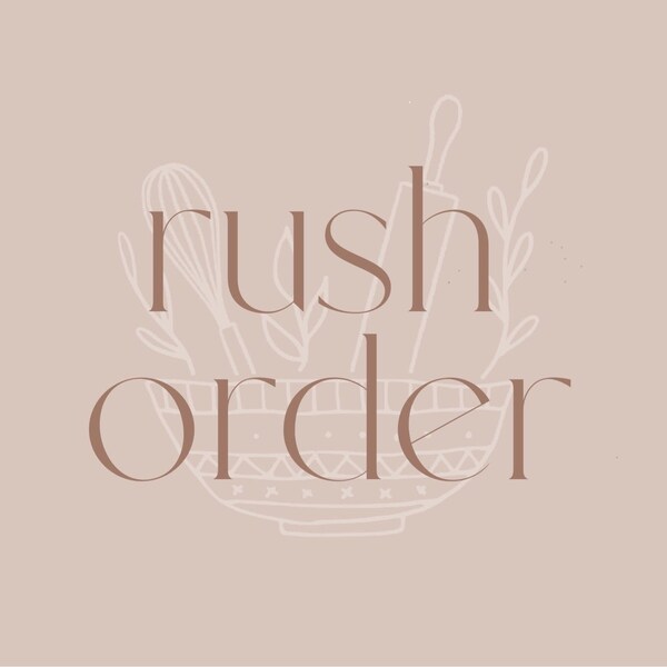 Rush order (1-2 business days processing time, does not include shipping time)