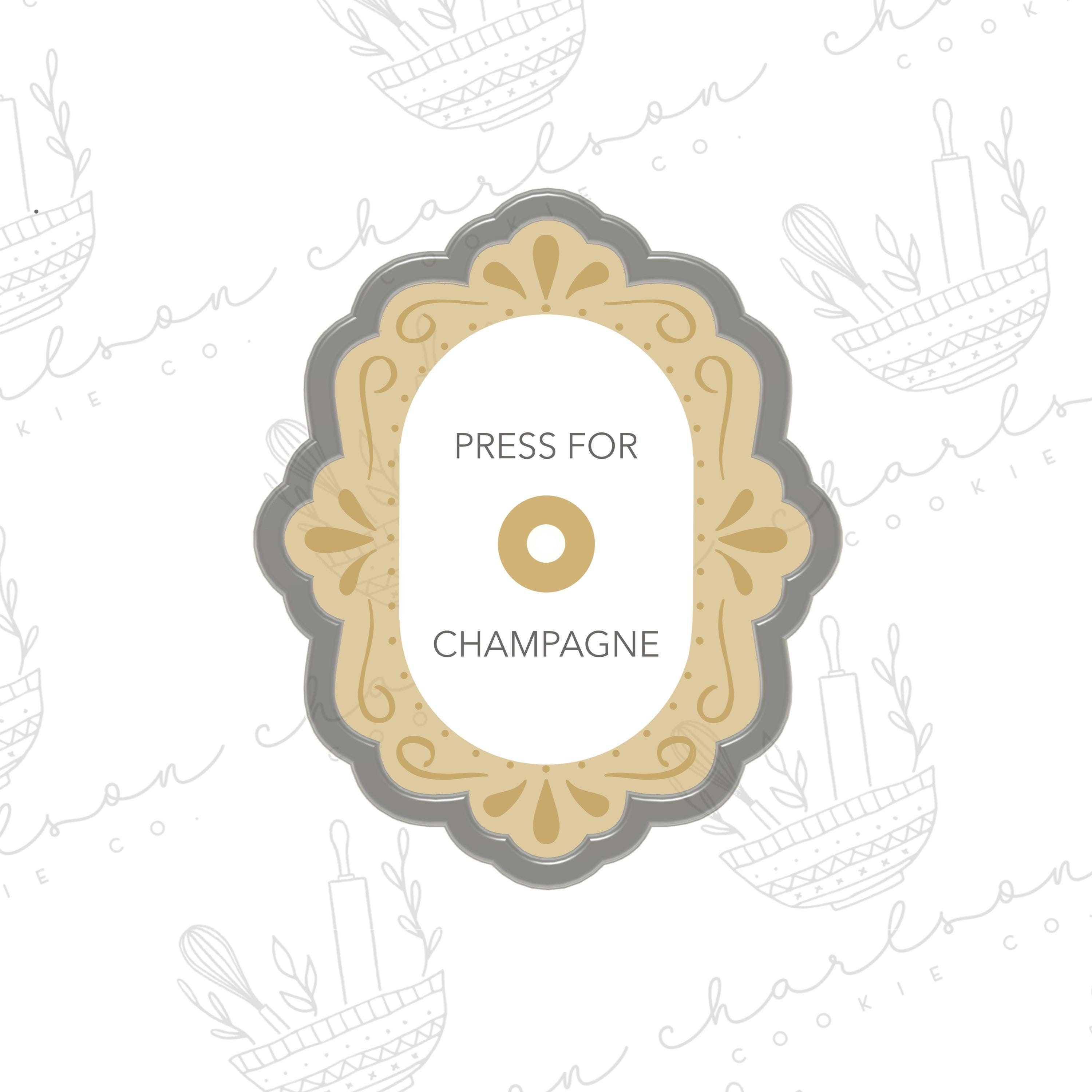 cuore358ページです Press for Champagne Doorbell Plaque Cookie Cutter - Etsy