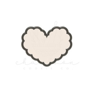 Scalloped heart cookie cutter