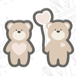 Teddy bear no. 3 cookie cutters