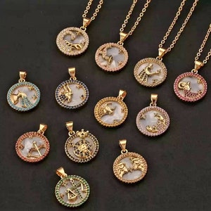 Zodiac Necklace/ Scorpio Necklace/ Gold Necklace/ Astrology Zodiac Sign Necklace/ Customised Zodiac Necklace/ 2021 Zodiac Necklace