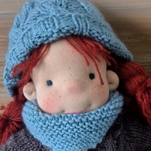 Handmade Waldorf Doll, Special Occasion Gift and Free Name Embroidered, Waldorf Girl Doll, Organic Cotton Doll, OOAK  Doll