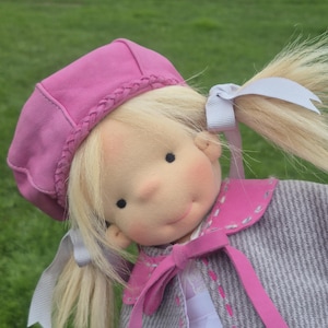 Waldorf Doll 14 inch, Natural Fiber Waldorf Inspired Birthday Unique Gift to Girl | Made to Order | Free Express Ship