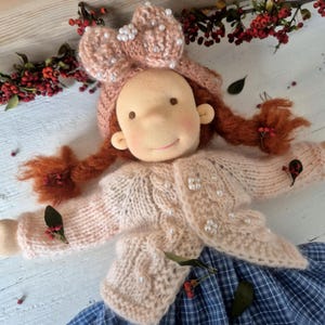 Pearl - Waldorf Doll, Handmade Gift Doll, Personalized Doll, Free Embroidered Name on Clothes, Organic Cotton Doll