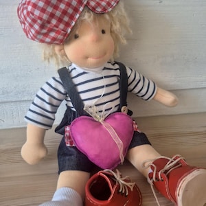 Personalized Waldorf Doll, Handmade Birthday Gift,Custom Waldorf Doll, Soft Rag Doll, 14&#39;&#39; Doll Handmade To Order, Natural Doll, Art Doll