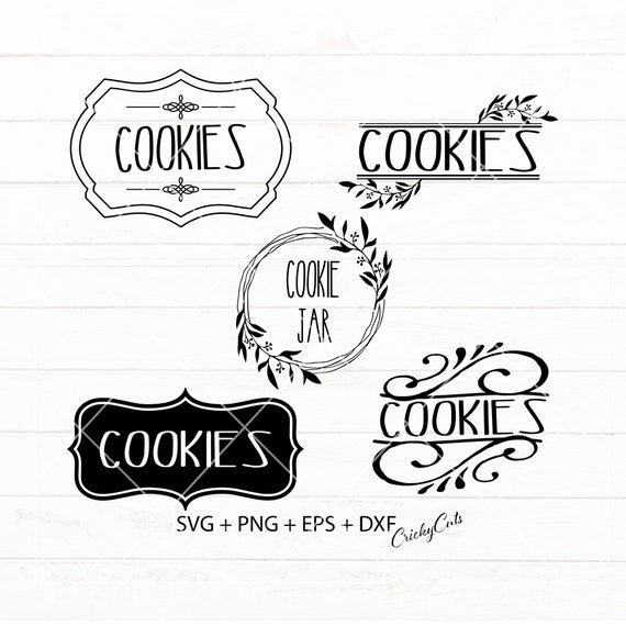 Cookie Jar Labels Svg Cookies Labels Cut File Cookies Etsy Australia