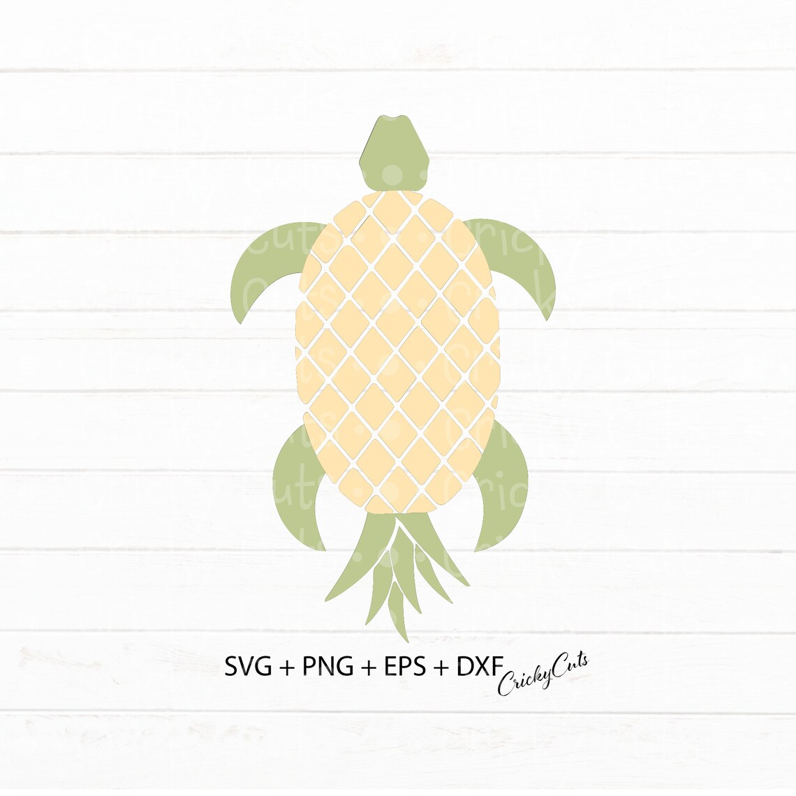 Pineapple Turtle Svg Turtle Pineapple Cut File Sea Turtle Etsy