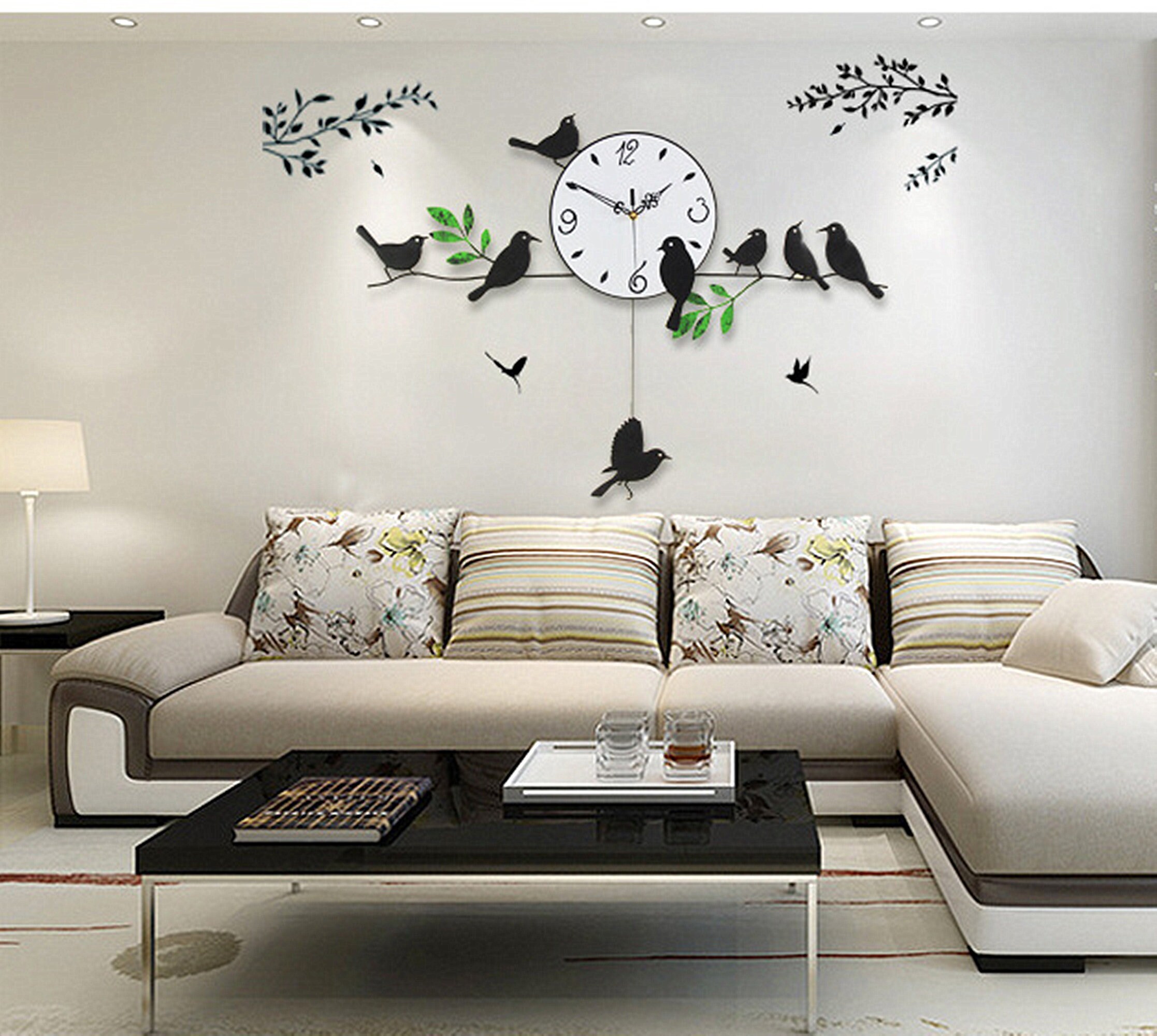 Reloj moderno de la pared de la sala de estar reloj de swing | Etsy