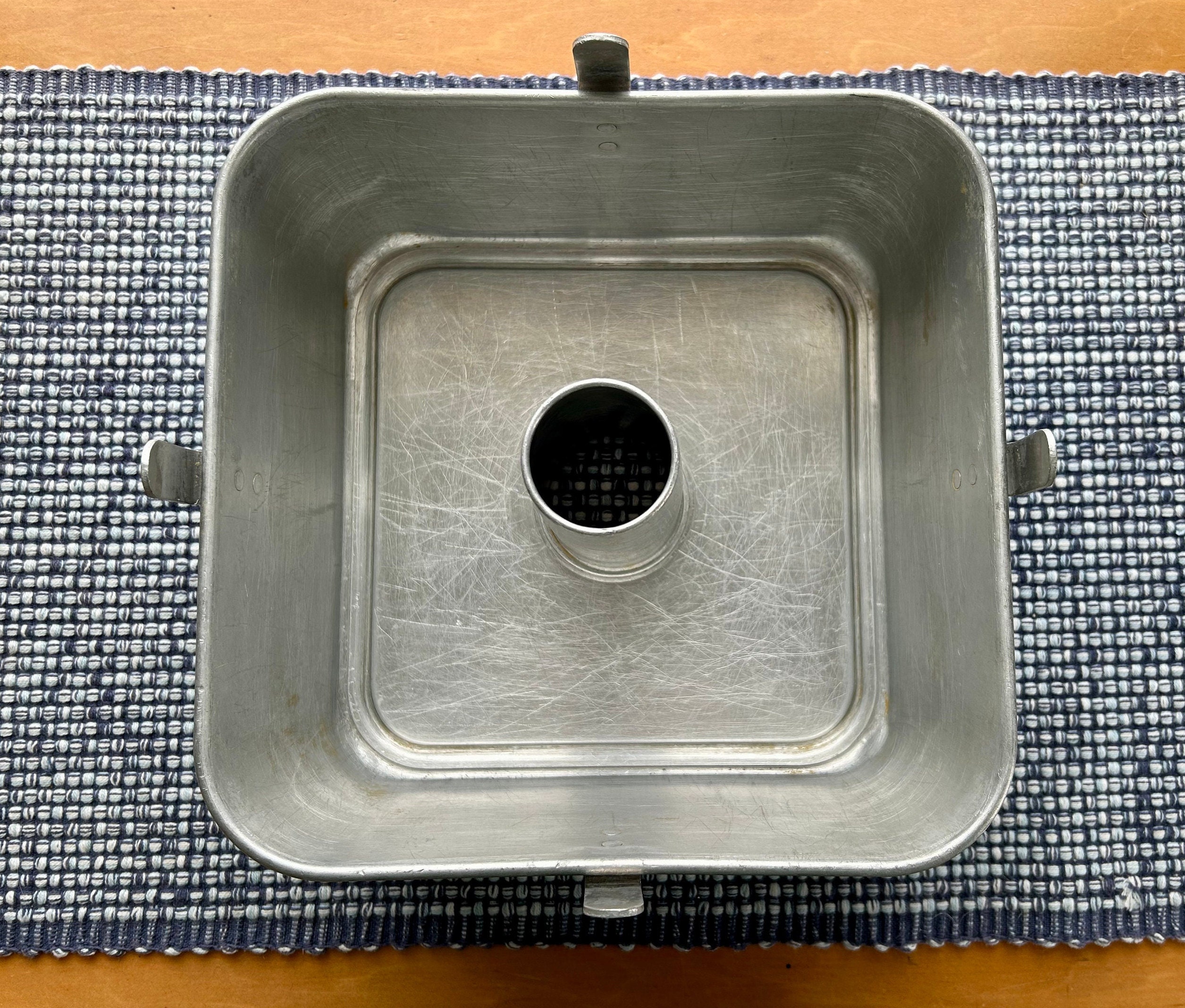 Vintage Square Aluminum Angel Food Cake Pan 