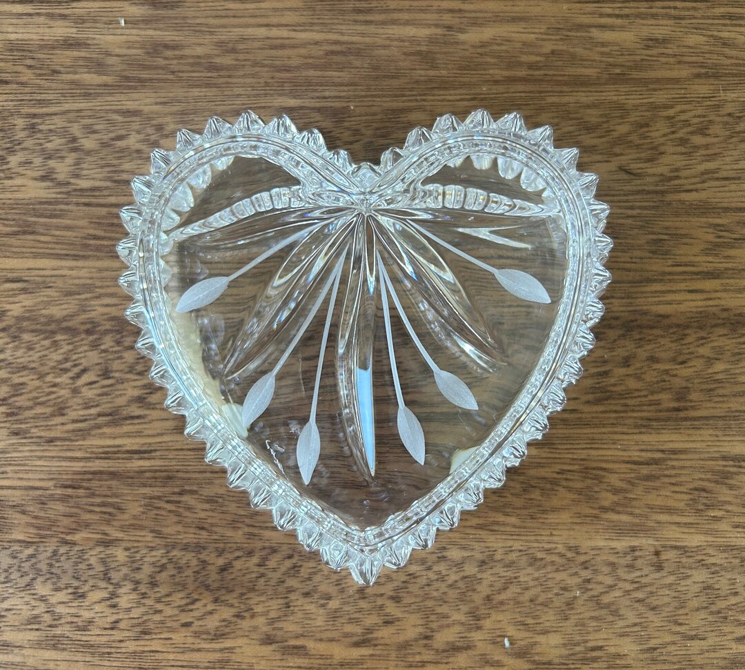 Wedgewood Heart Shaped Lead Crystal Trinket/keepsake Jewelry Etsy