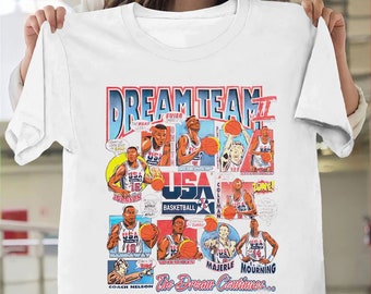 Vintage Usa Basketball Dream Team Lg Logo Athletic Shirt Etsy